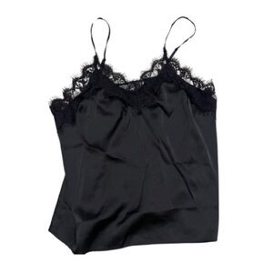 The Drop | black silk camisole